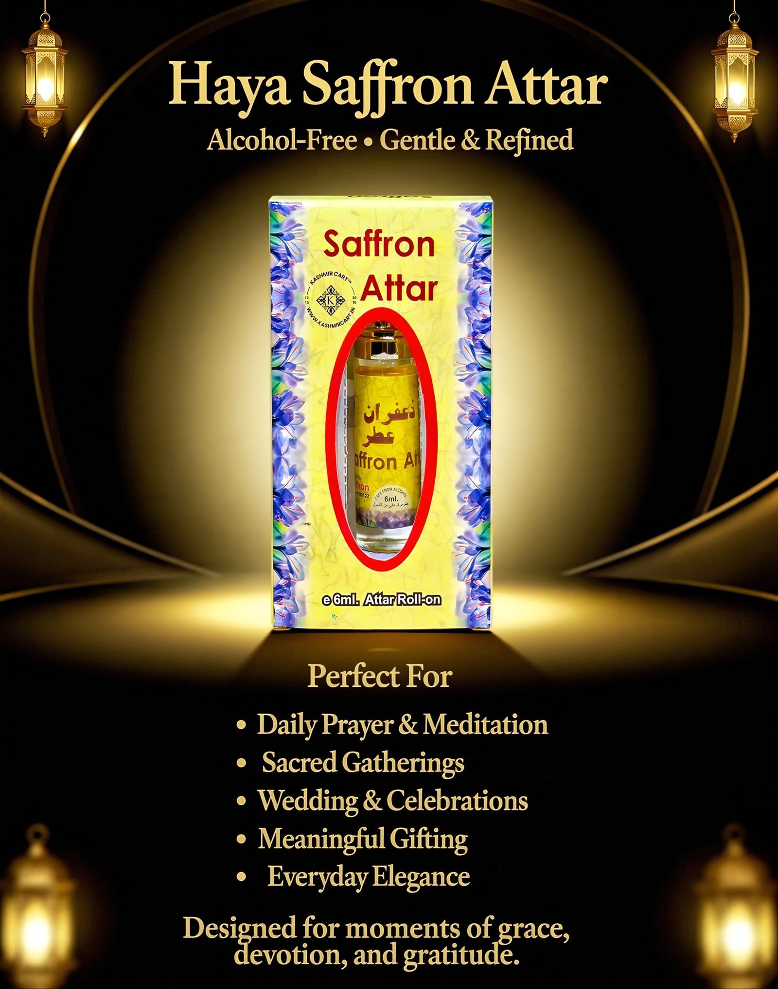 Haya saffron Attar. Haya saffron Attar scaled https://kashmircart.in/product/kashmiri-saffron-attar/