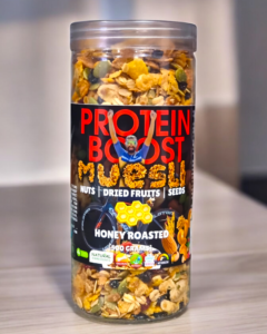 PROTEIN BOOST MUESLI | NUTS | DRIED FRUITS | SEEDS | HONEY ROASTED (500 GRAMS)