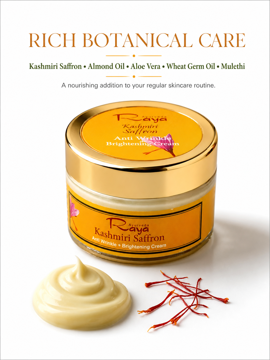 Botinical raya Ayurveda Saffron cream Botinical raya Ayurveda Saffron cream https://kashmircart.in/product/raya-ayurveda-kashmiri-saffron-cream/