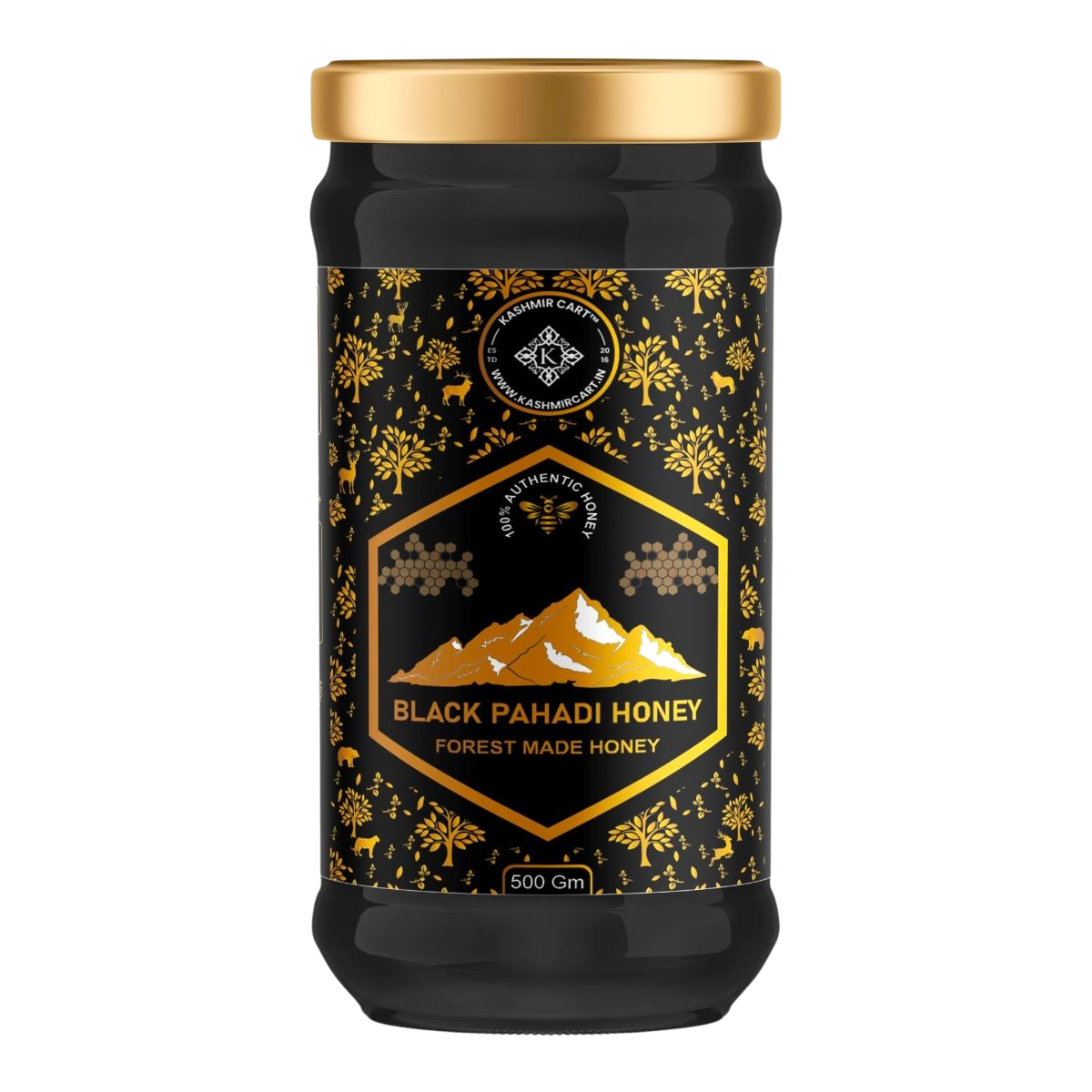 Black Pahadi Honey Jar from KashmirCart