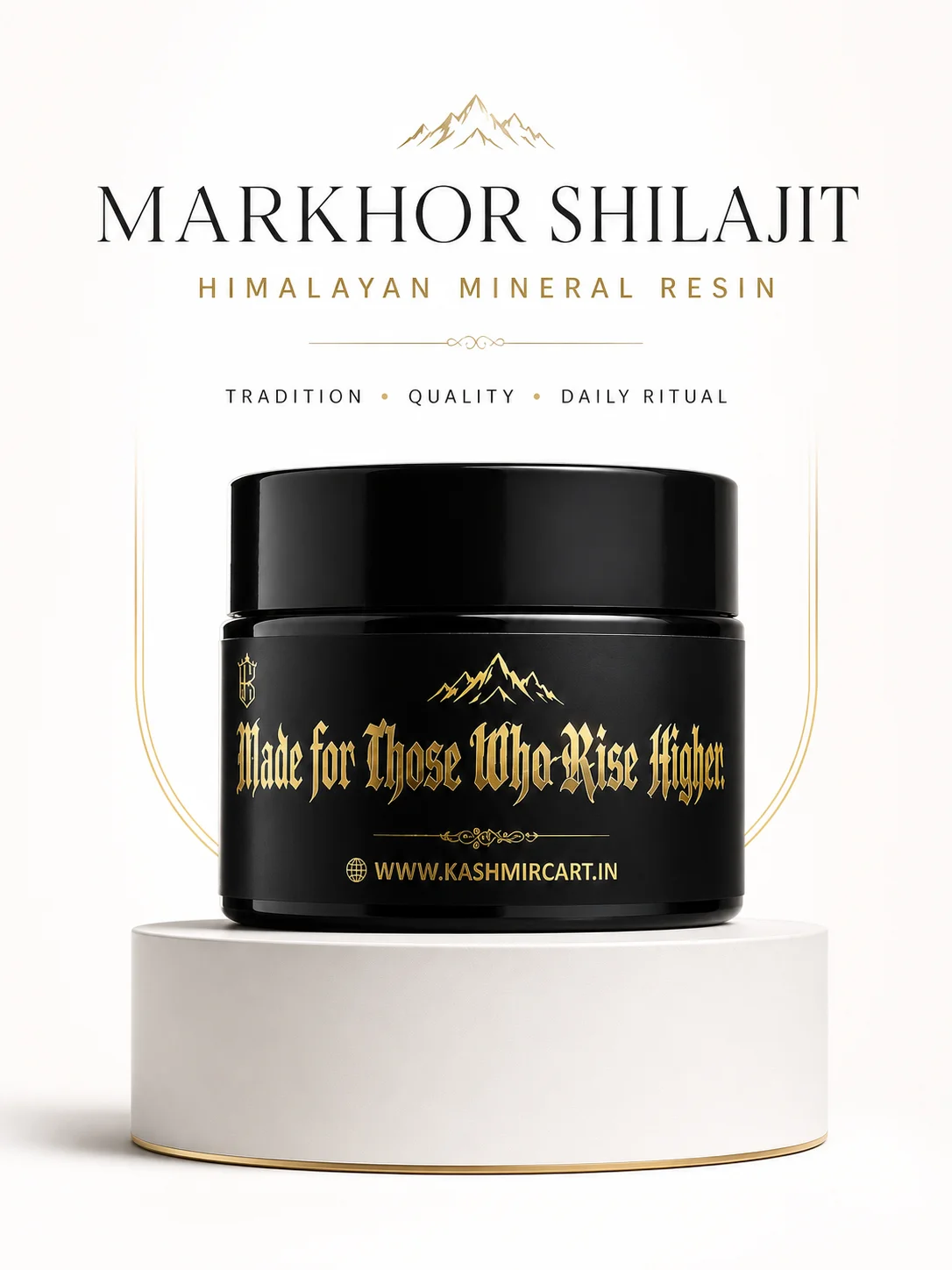 Himalayan Markhor Shilajit Resin - Pure Lab Tested Heavy Metal Free | KashmirCart
