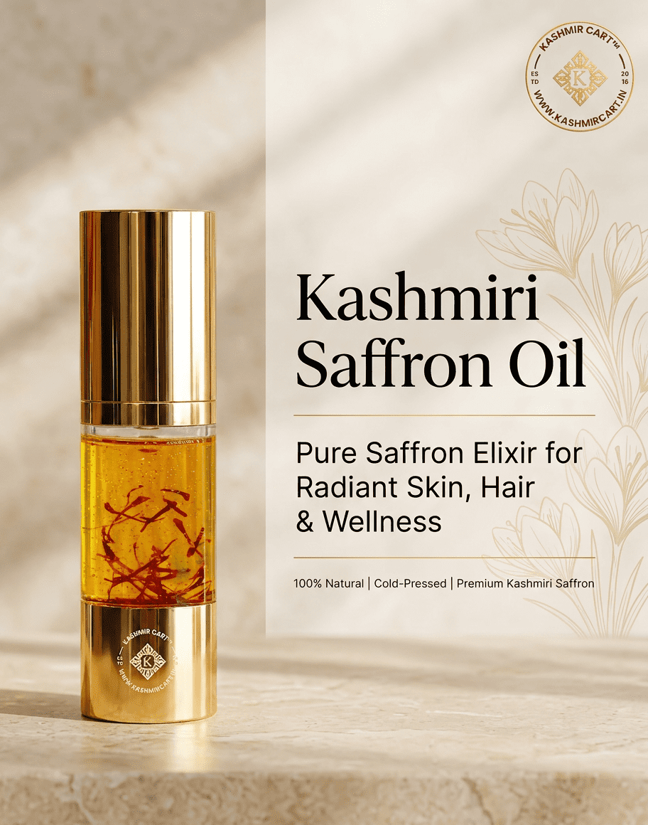 Kashmiri Saffron Oil – 40ml | Pure Luxury for Skin & Hair