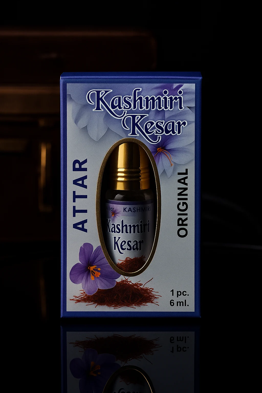 Kashmiri Kesar Attar – Pure Saffron Luxury Perfume Oil (6ml)