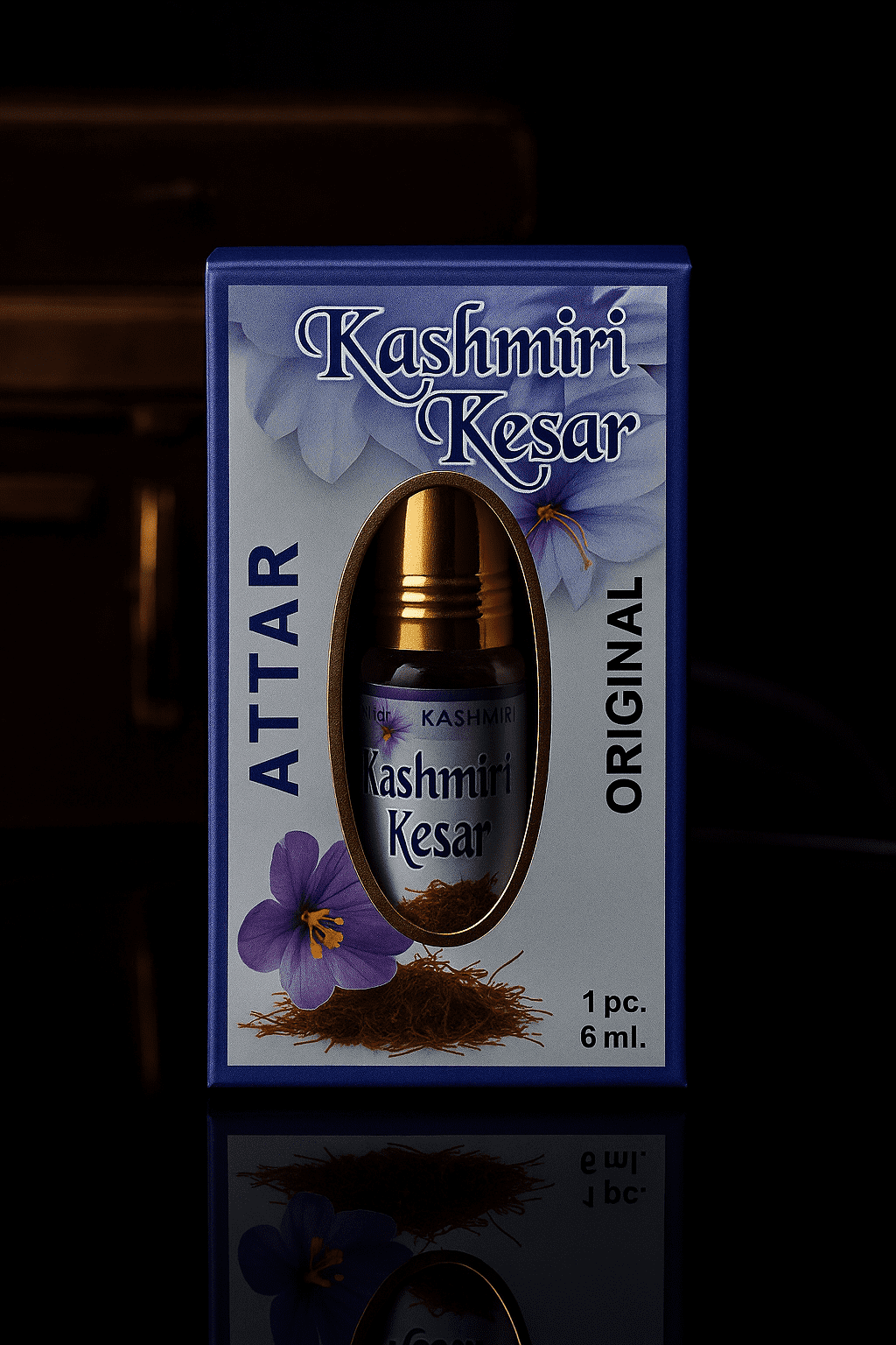 Kashmiri Kesar Attar – Pure Saffron Luxury Perfume Oil (6ml)