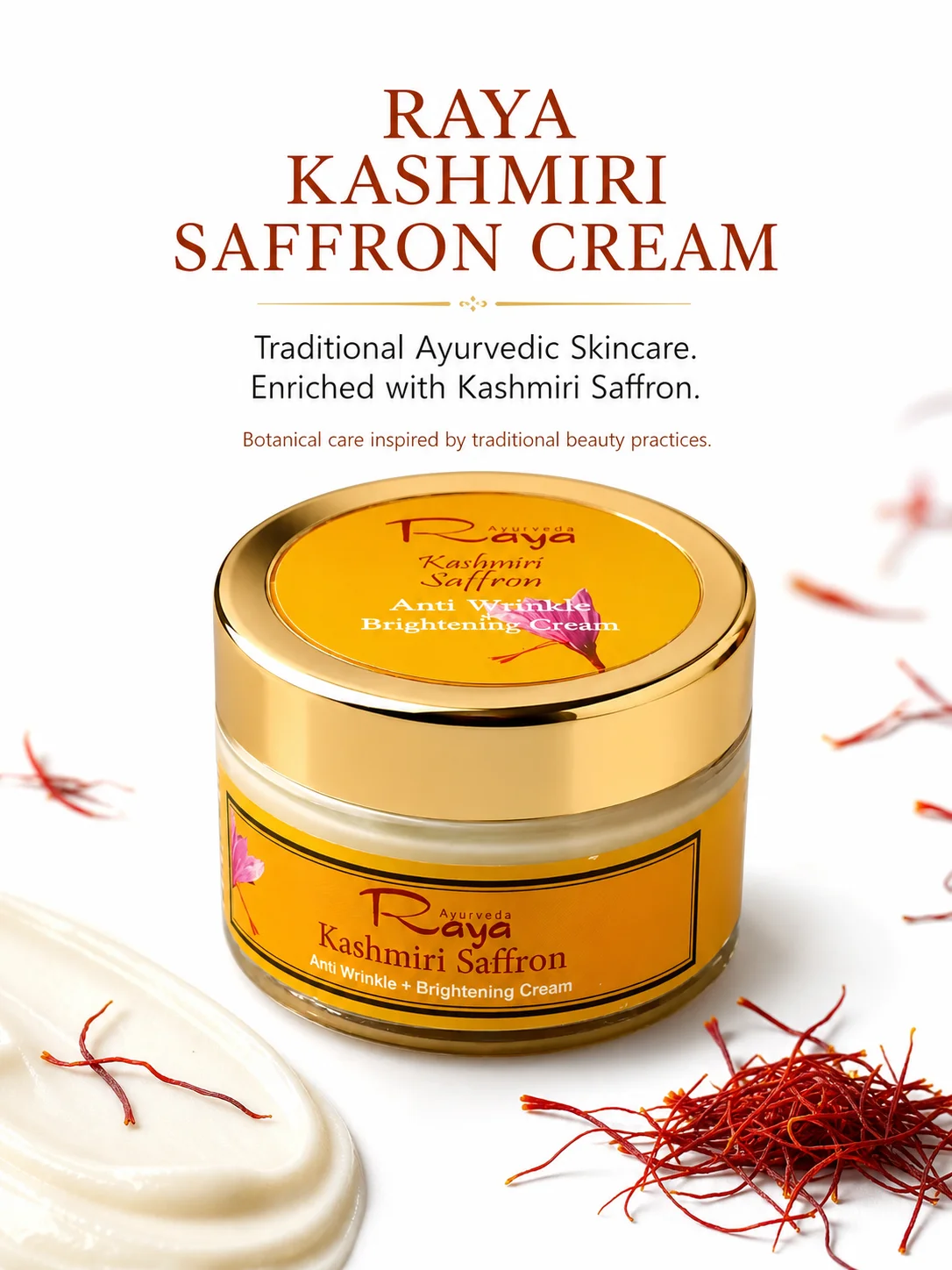 Original RAYA Ayurveda Kashmiri Saffron Cream | Herbal Face Cream | KASHMIRCART