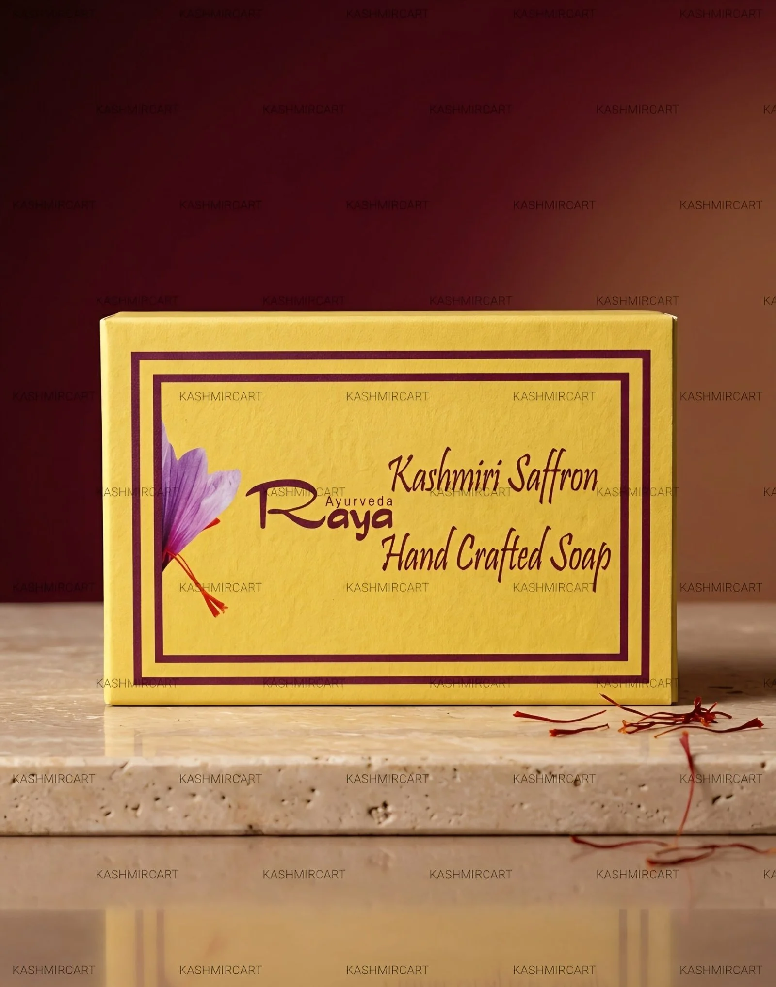 Raya Ayurveda Kashmiri Saffron Handcrafted Soap for Glowing Skin