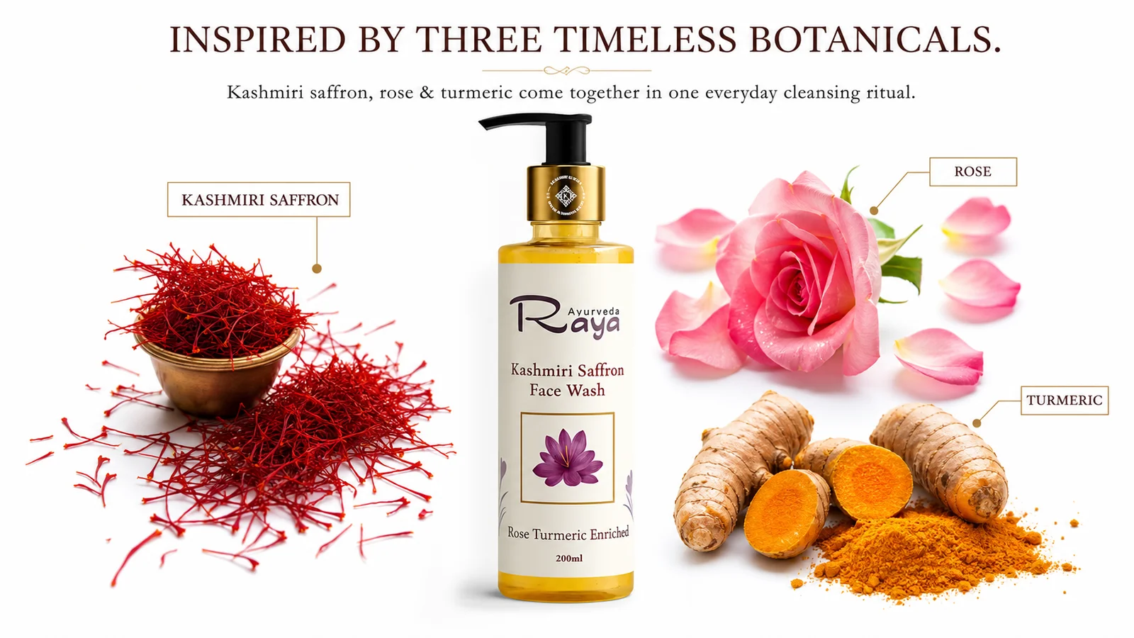 Raya Ayurveda saffron facewash